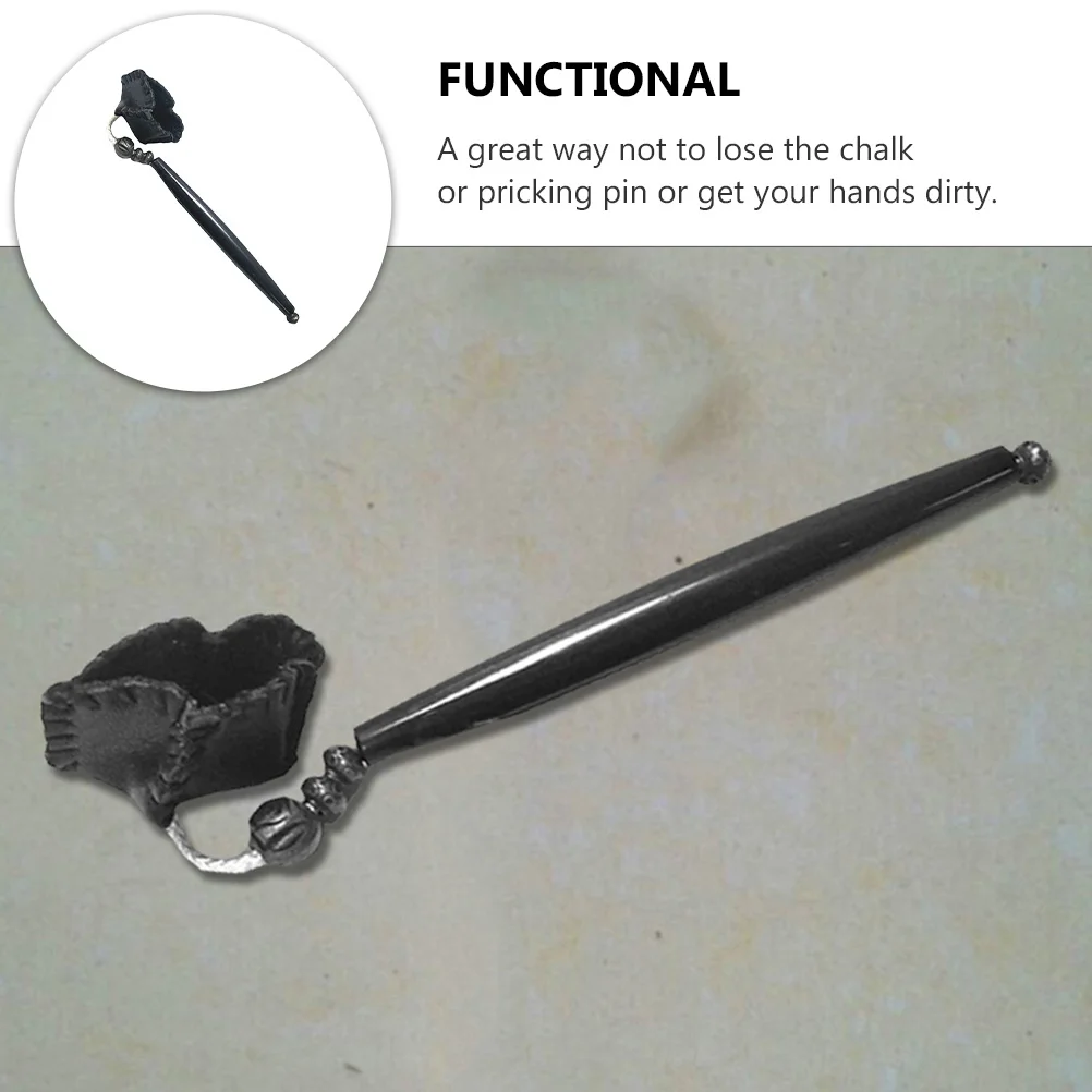 

1Pcs Billiard Prep Tool 2 in 1 Chalk Holder Pricker Durable Compact Easy to Use Black Billiard Chalk Holder Cue Tip