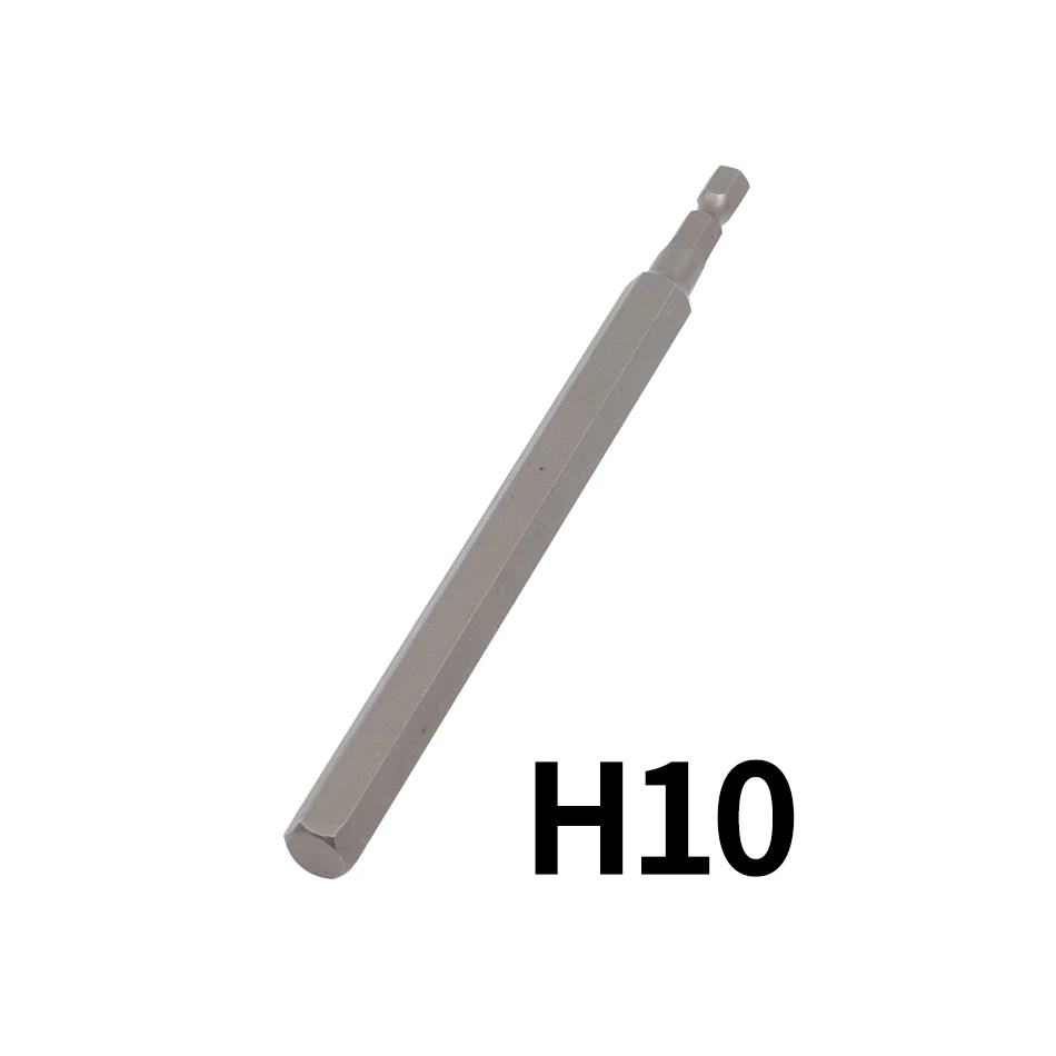 150mm Hex Screwdriver Bits for Electric Drill 1/4"(6.35mm) Shank Diameter Magnetic S2 Steel H8 H10 H12 H14