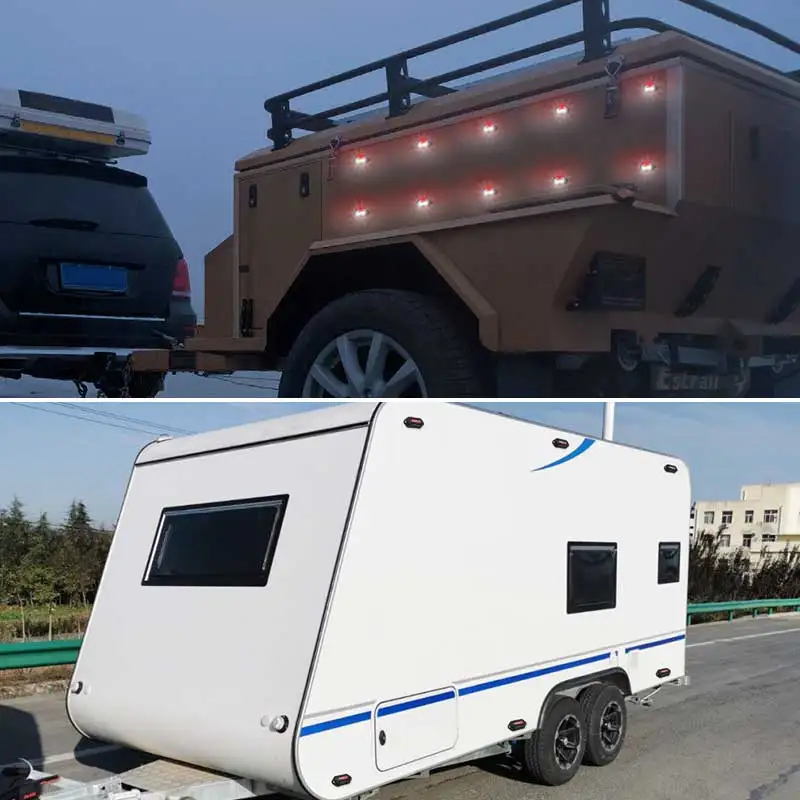 

2/10 шт. белый, красный светодиодный фонарь номерного знака, боковой габаритный фонарь, стоп-сигнал, дальний свет 12 В 24 В для грузовика, прицепа, грузовика