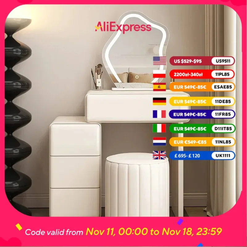 

Эстетический туалетный столик для хранения, современный деревянный роскошный комод для спальни, органайзер для макияжа, мебель для спальни Meuble Coiffeuse для взрослых