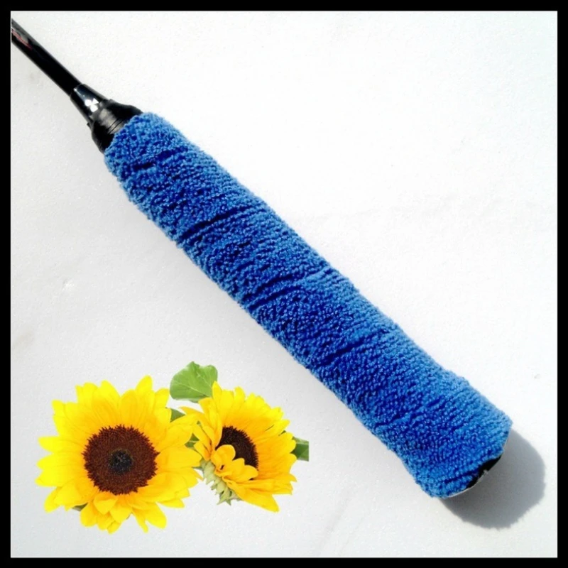 

Противоскользящие впитывающие пот тапочки-накладки (грипсы) из махровой ткани для ракеток для бадминтона, удочек, рогаток, теннисных ракеток