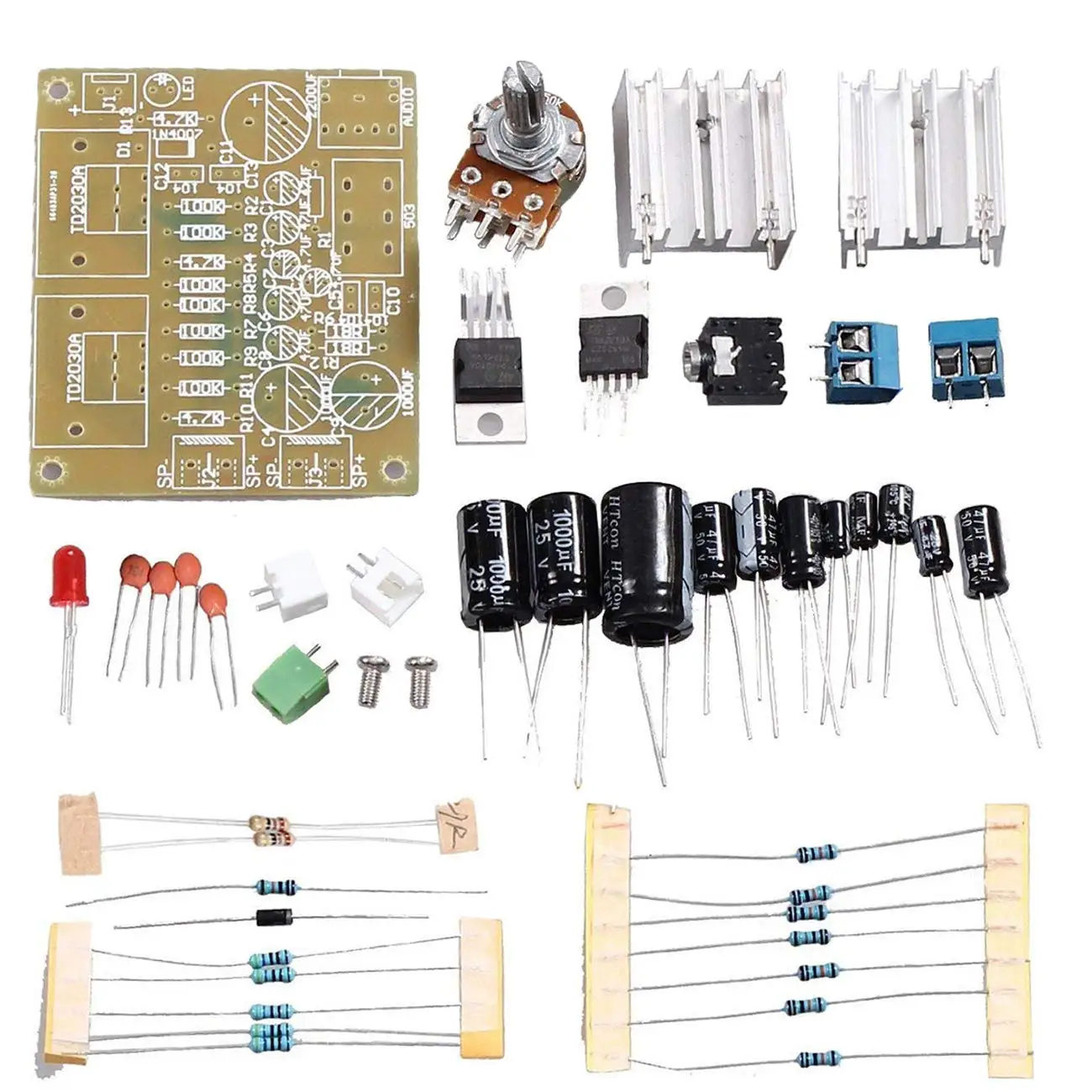 TDA2030A DIY Kit Electronic Amplifier Dual Channel Power Board DIY Kit for Arduino Production Training Suite