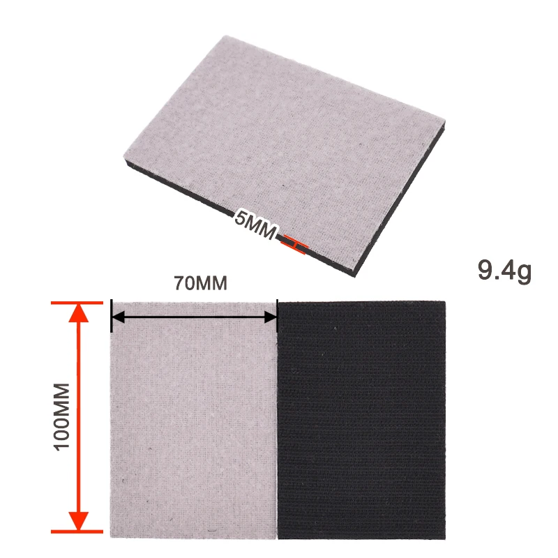 2 Pcs EVA Square Interface Pad Set 70*100mm For Auto Sander Polishing Wood Wall
