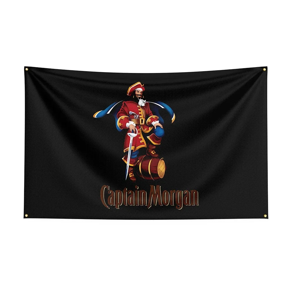 

90x50cm Captain Morgans Flag Polyester Printed Beer Banner For Decor Flag Decor,flag Decoration Banner Flag Banner