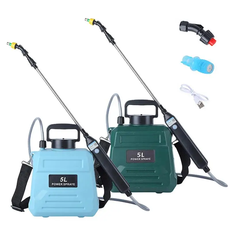 5L Electric Sprayer USB Rechargeable Garden Irrigation Sprinklers 2 Modes Telescopic Handle with Shoulder Strap Garden Supplies