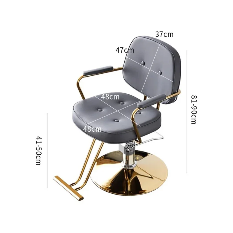 Tray Swivel Hair Barber Chair Hairdressing Beauty Salon Shampoo European Barber Chair Vintage Aesthetic Commercial Furniture
