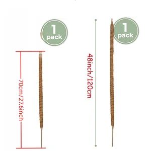 1 قطعة قطب طحلب قابل للطي للنباتات أعمدة الطحلب لتسلق النباتات | جوز الهند من ألياف نخيل مونسترا حامل نبات | جوز الهند المصنوع يدويا أعلى 8 مبيعات تسلق شجرة جوز الهند - رقم 6