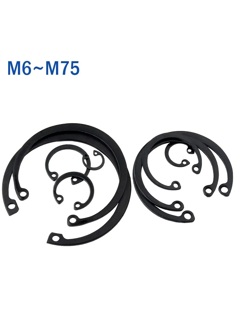 2/3/5/10/20/30pcs M6-M75 C Type Internal Circlips Snap Lock C-Clips 65 Manganese Steel Hole Retaining Ring Clamp Spring