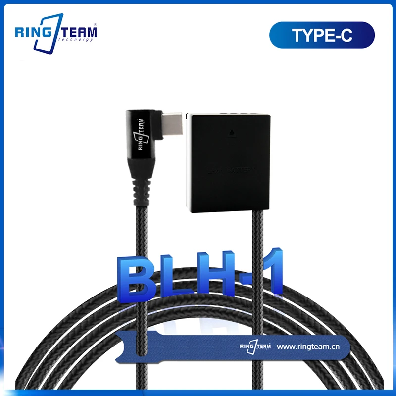 PD USB-C Type-C Braided Cable to PS-BLH-1 BLH 1 Dummy Battery BLH1 DC Coupler for Olympus Cameras EM1 MARK II EM1-2 EM1 Mark 2