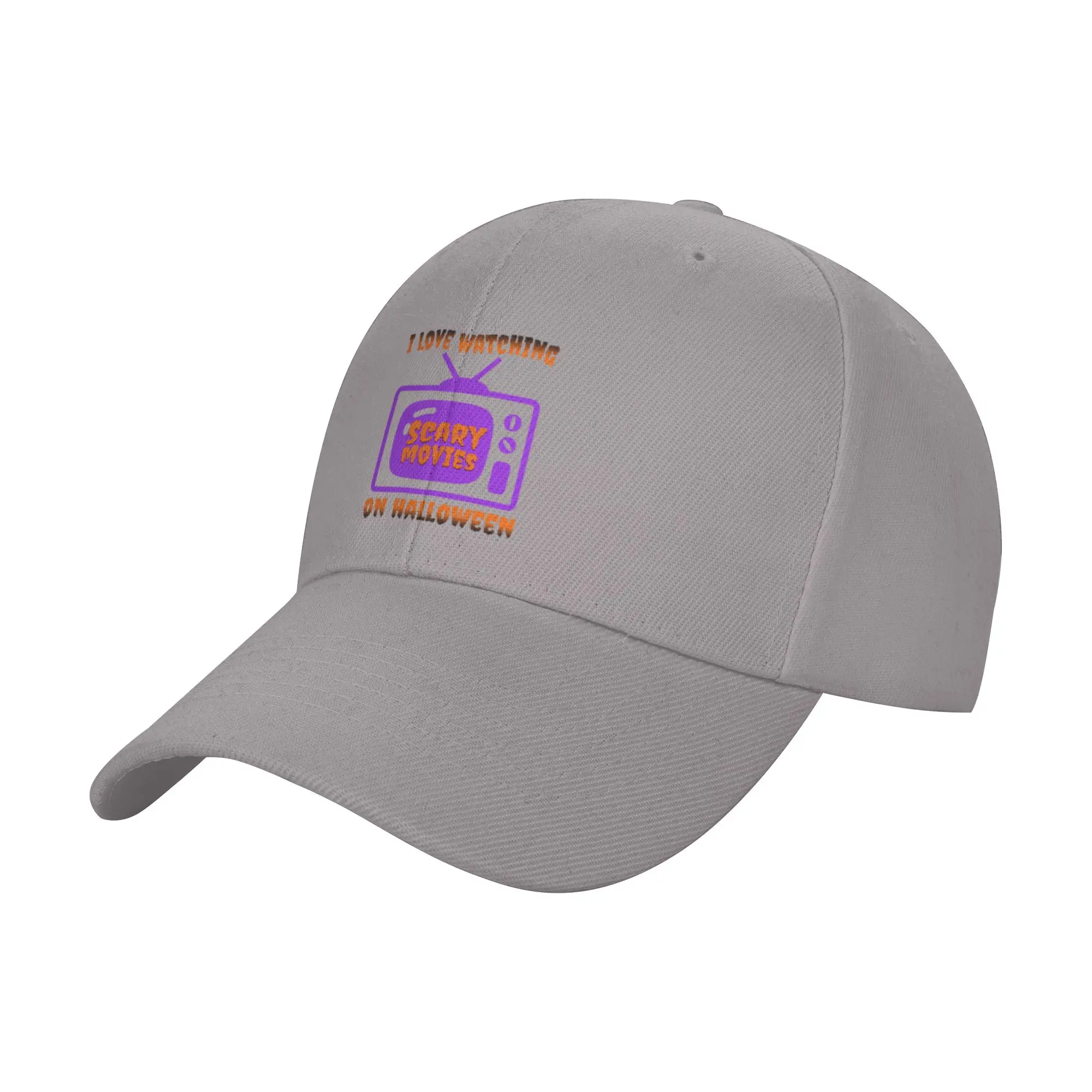 I Love Watching Scary Movies on Halloween Trendy Baseball Cap Poolside Leisure Durable Casual Hat