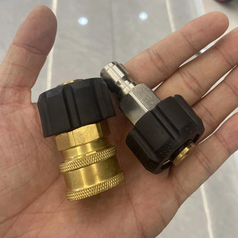 High Pressure Washer Hose Adapter M22 14Mm To 3/8 Inch Quick Connect Quick Release Coupler Kit Male Plug Female Socket