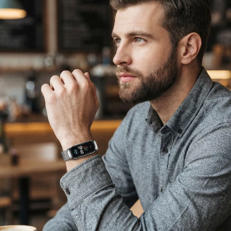 Correa Milanesa de Lujo para Xiaomi Mi Band 6 5 4 3, Brazalete Metálico Inteligente para Mi Band 3 4 5 6, Correa Inteligente