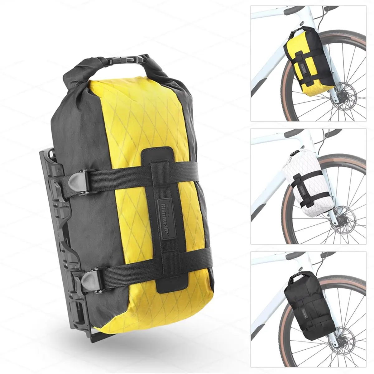 ABJV Rhinowalk BikeFront شوكة حقيبة الإفراج السريع مقاوم للماء ل الطريق الحصى دراجة Bikepacking الدراجات حقيبة التخزين دعم ما يصل 15 كجم ، #5