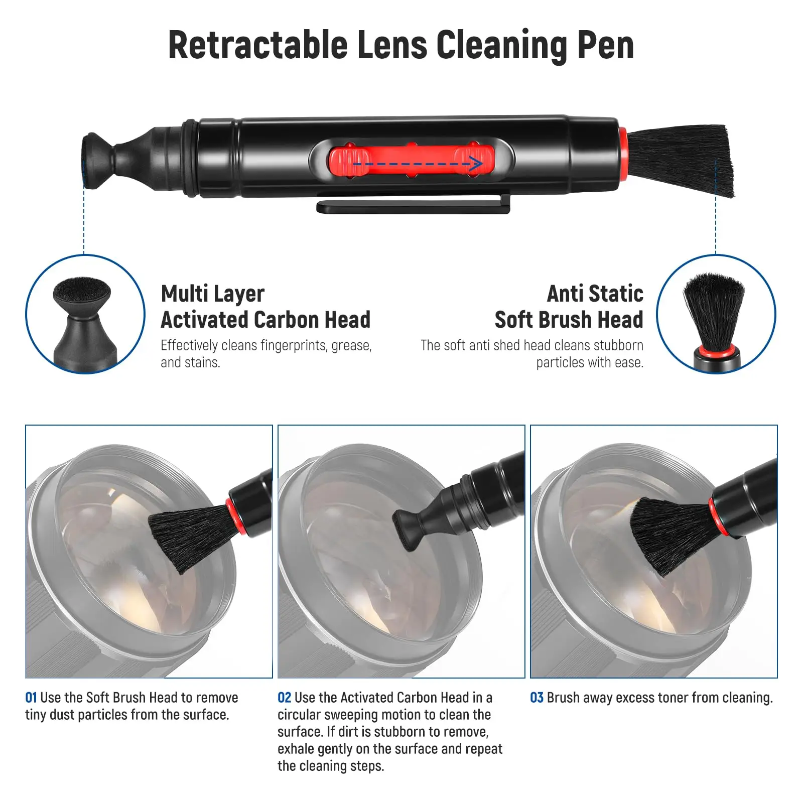 Neewer ND عدسة مجموعة مرشحات ND16/ND32/ND64/ND1000 عدسة تنظيف القلم كيس مرشح HD تصفية اكسسوارات عدة لكانون نيكون سوني