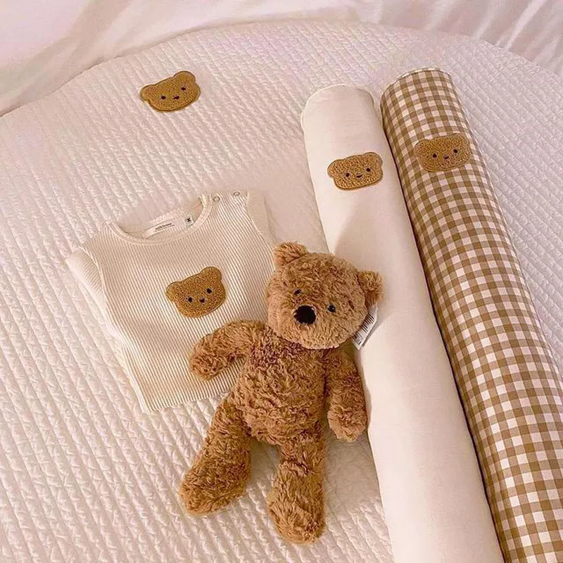 

Cotton baby cylindrical teddy bear soothing pillow baby anti-collision bed surround pillow headboard cushion