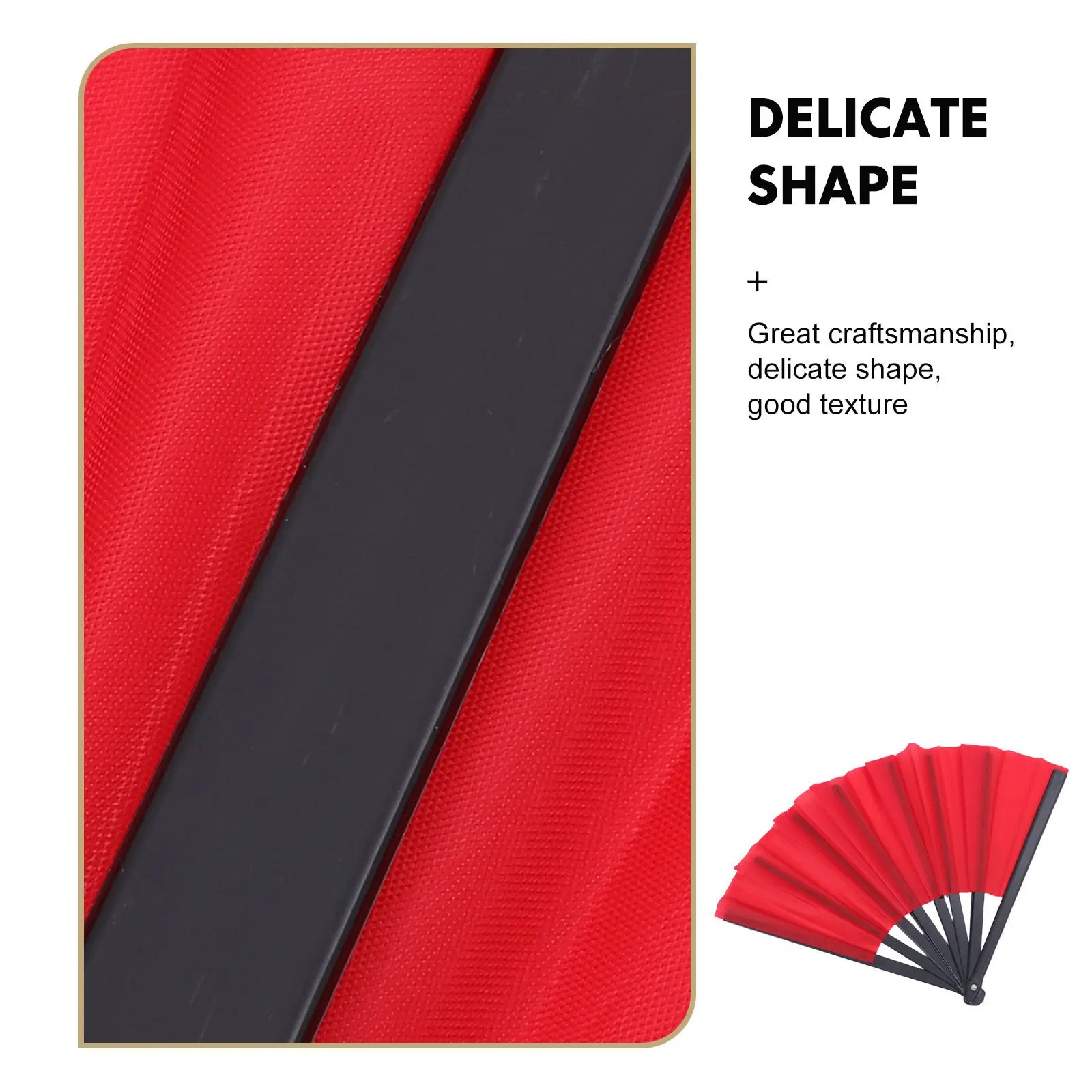4Pcs Red Chinese Folding Fans Decorative Handheld Fans for Festival Dancing Performance Traditional Art Fan
