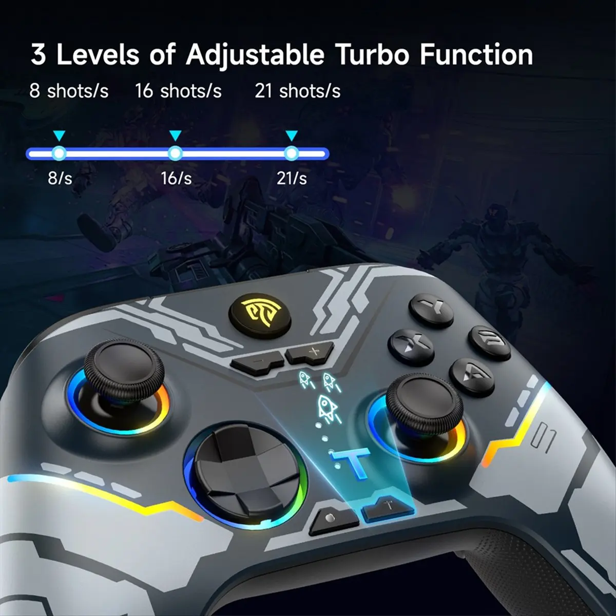 

X15 Wireless Gamepad, for PC , Android/IOS Phone, Switch, RGB Light, Hall Joystick Gamepad
