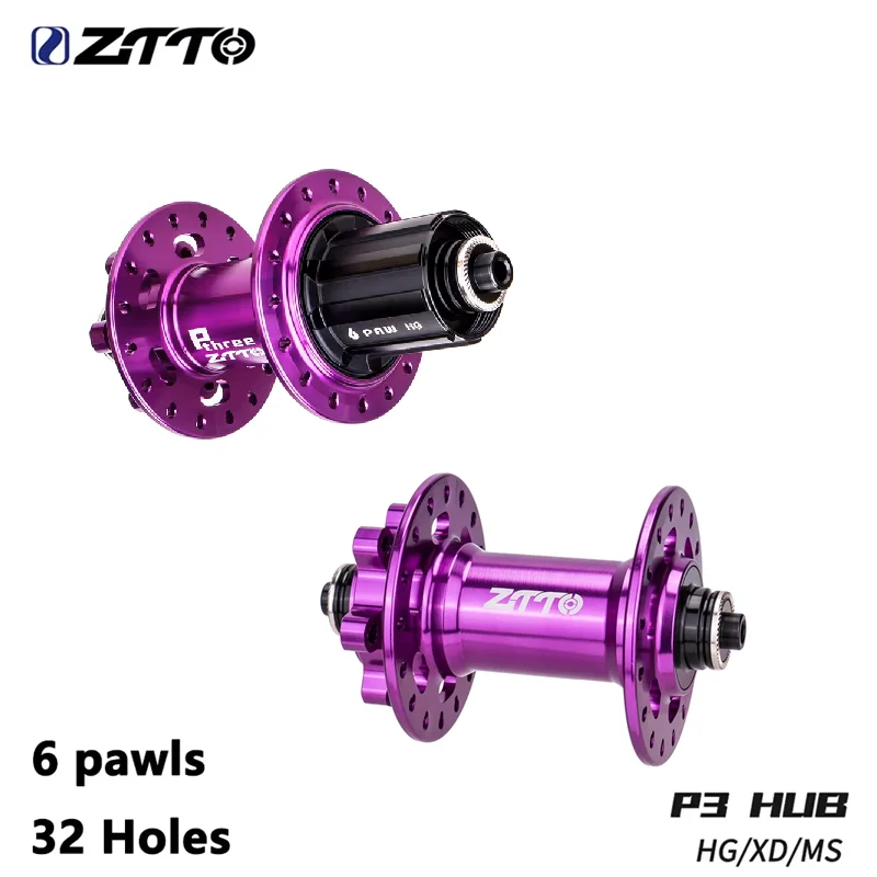 

ZTTO MTB Disc Brake Hub 32H P3 Quick Release Thru Axle 142x12 135x10 Sealed Bearing Compatible with DT 370 XM490 D042SB Maza