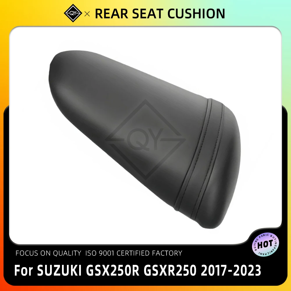 

Motorcycle Black Rear Seat Cushion Pressure Relief Comfortable Passenger Pad For SUZUKI GSX250R GSXR250 2017-2023 2018 2019 2020