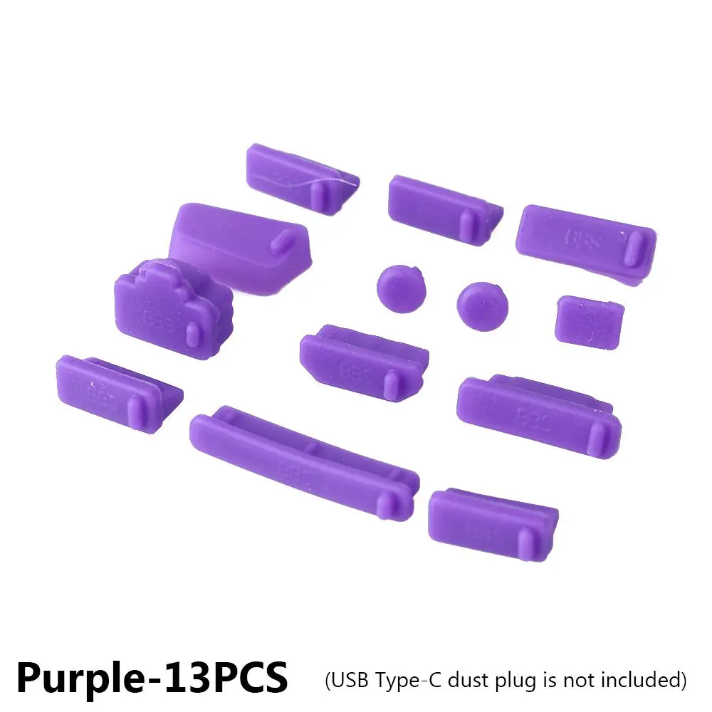 

16 шт., 13 шт., силиконовые компьютерные аксессуары, интерфейс RJ45, порт USB Type-C для ноутбука, противопыльная заглушка, пылезащитный чехол