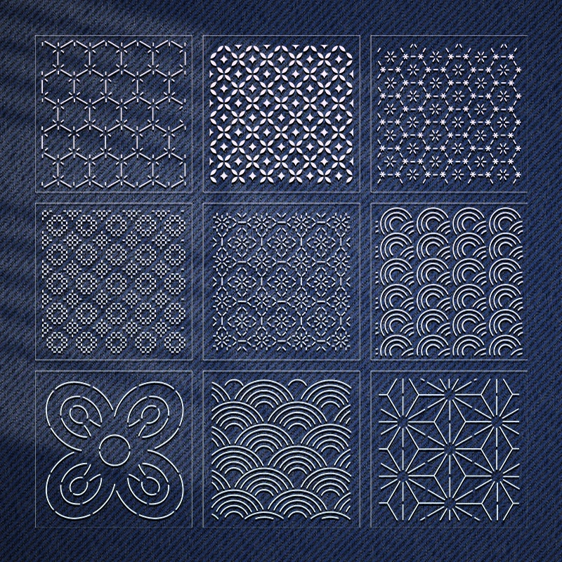 YOMDID 9 個刺し子刺繍テンプレート DIY 幾何学的 - Embroidery Motif のレビューと価格