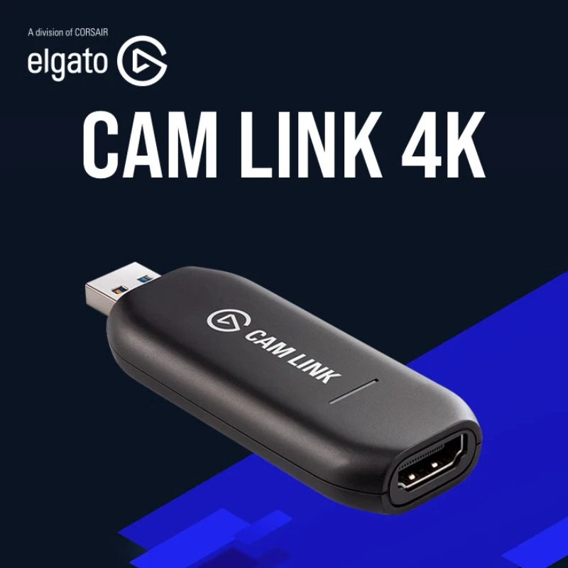 بطاقة التقاط الصوت والفيديو الخارجية Elgato Link 4K DSLR وكاميرا الفيديو تلبية/سجل في 1080p60 أو 4K30/4K60 HDMI إلى USB 3.0، PC/Mac/iPad