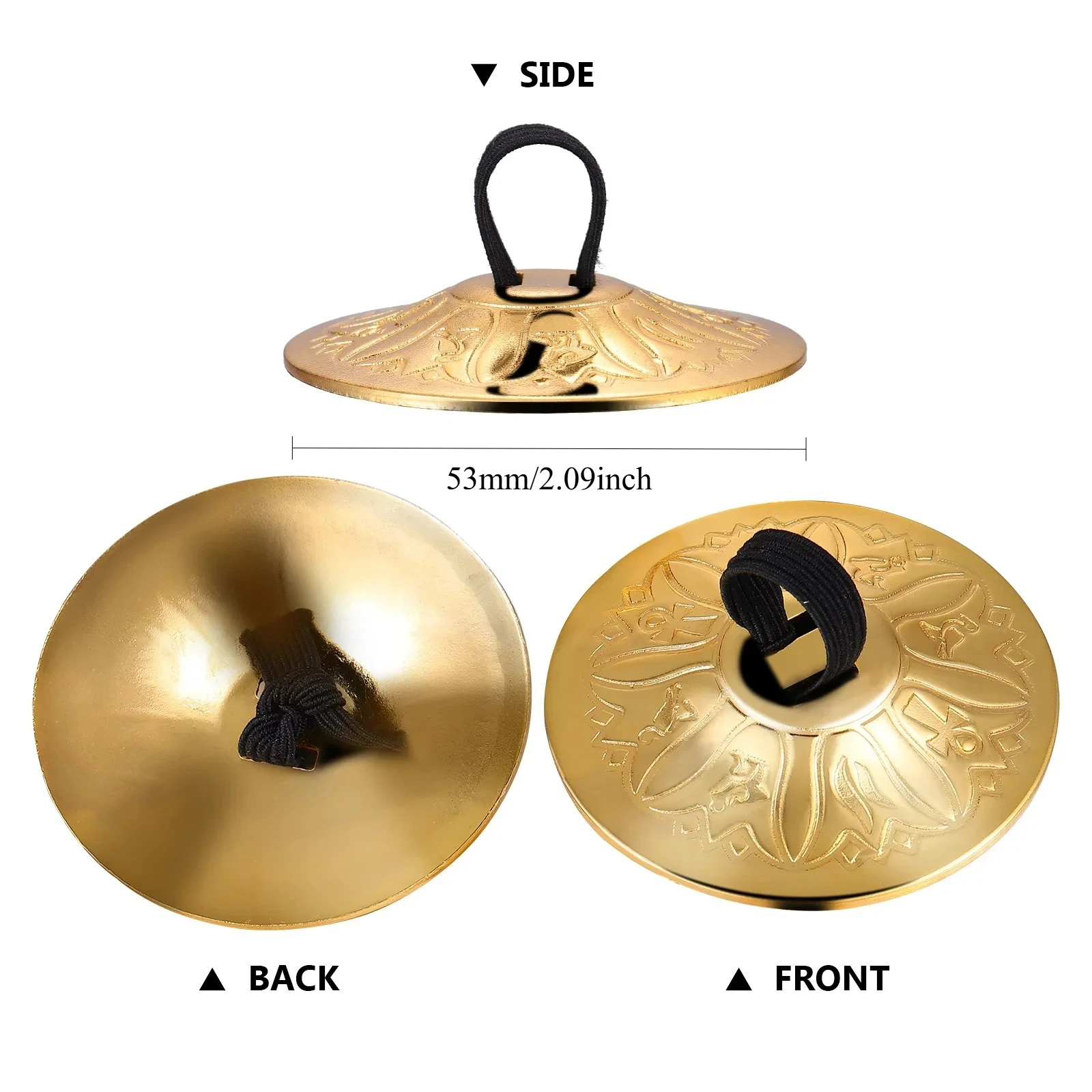 2/4Pcs Copper Finger Cymbals,  - Musical Instrument Zills 评论和价格