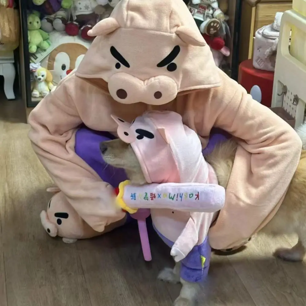 Anime Crayon Shin-Chan Jumpsuit Pajamas Spring Autumn Student Dormitory Loungewear Cartoon Creative Cosplay Clothes Holiday Gift