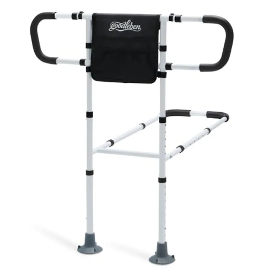 

Bed Rails for Elderly Adults Safety Bed Assist Rails for Seniors with Non-Slip Ergonomic Handle Floor Support and Storage Pocke