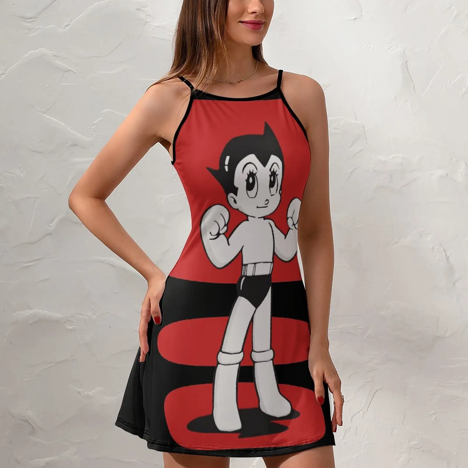 Vestido de tirantes de Anime Astro Boy 9 para mujer, Tetsuwan Atom, Sexy, informal, cócteles, vestido con tirantes, gran oferta