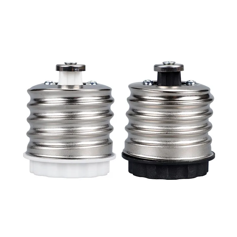 Conversion Lamp Head Iron Nickel Plated Outer E40 To Inner C27 Lamp Head Plastic E40-e27 Lamp Holder C2