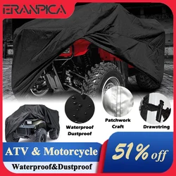 Tampa universal da motocicleta, impermeável, poeira, veículo ao ar livre, ATV Motorbike Covers, chuva do sol, M, L, XL, XXL, XXXL, preto, prata