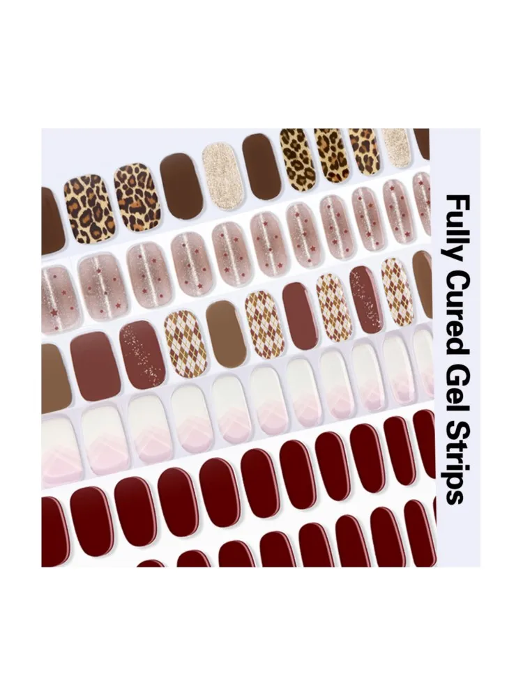Paski żelowe do paznokci, w pełni utwardzone, bez UV, 16/22 sztuki, samoprzylepne naklejki żelowe do paznokci, DIY, manicure, bez potrzeby użycia lampy UV. (BSA-0158) — Zdjęcie 2 z 2