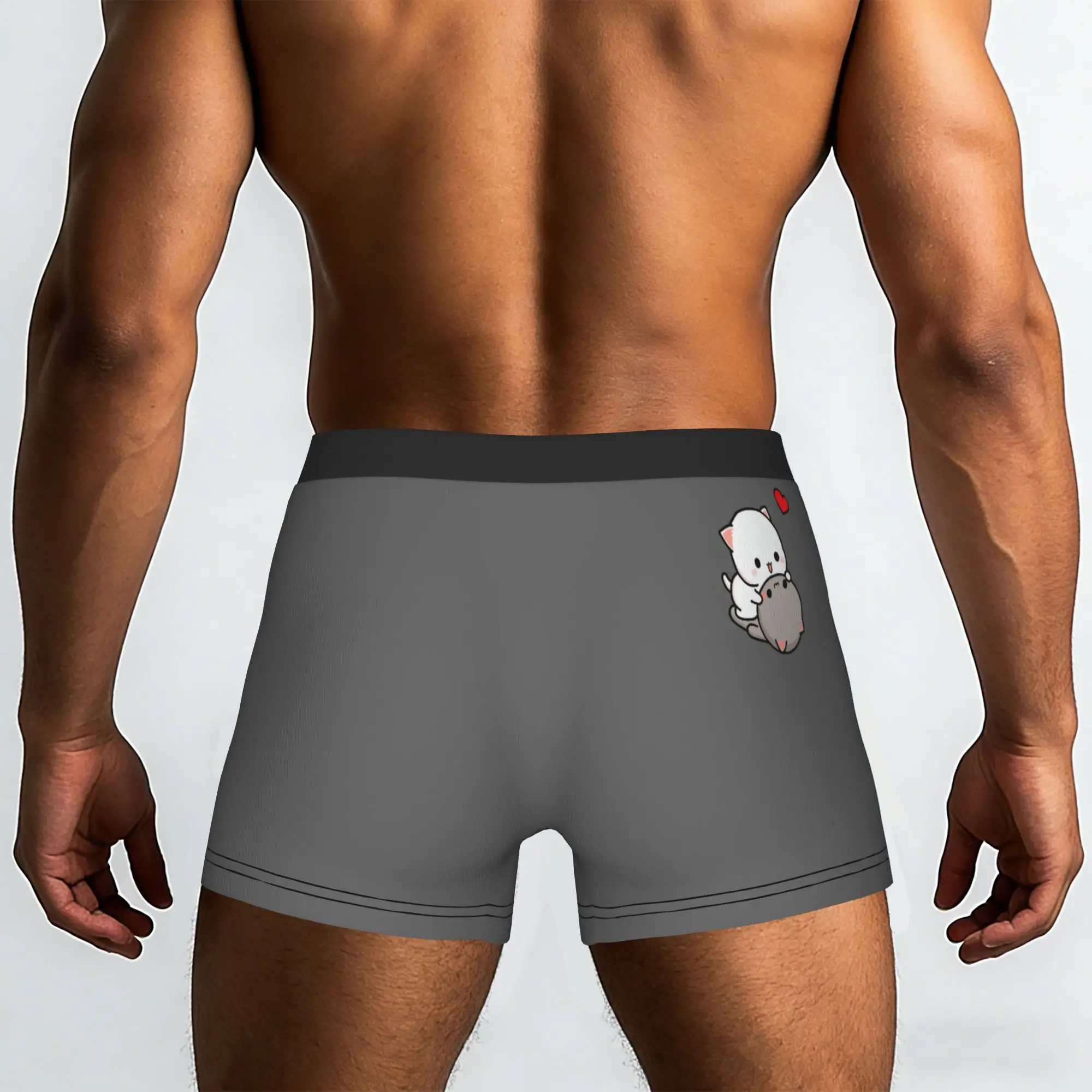 Custom Some Cute Gifs Of Mochi Peach Cats Couple Underwear Male Printed  Boxer Briefs Shorts Panties Breathable Underpants