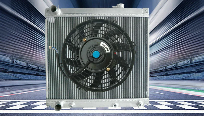 Aluminum radiator+FAN for Suzuki Grand Vitara SQ / JLX 2.0 2.5 V6 1995-2005 1996 1997 1998 1999 2000 2001 2002 2003 2004 95