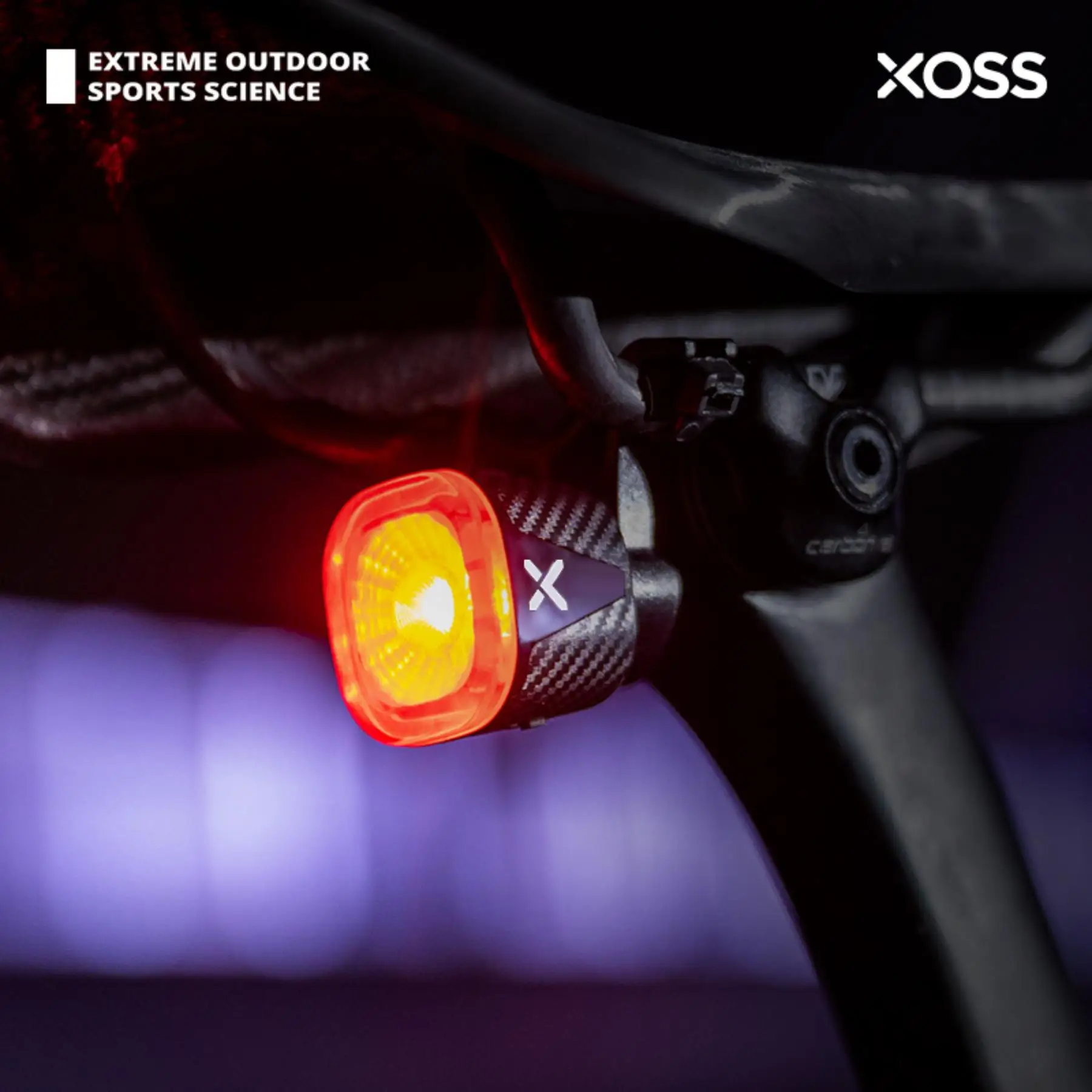 XOSS-luz trasera inteligente XR01 para bicicleta, accesorio con sensor de freno automático, carga LED, resistente al agua