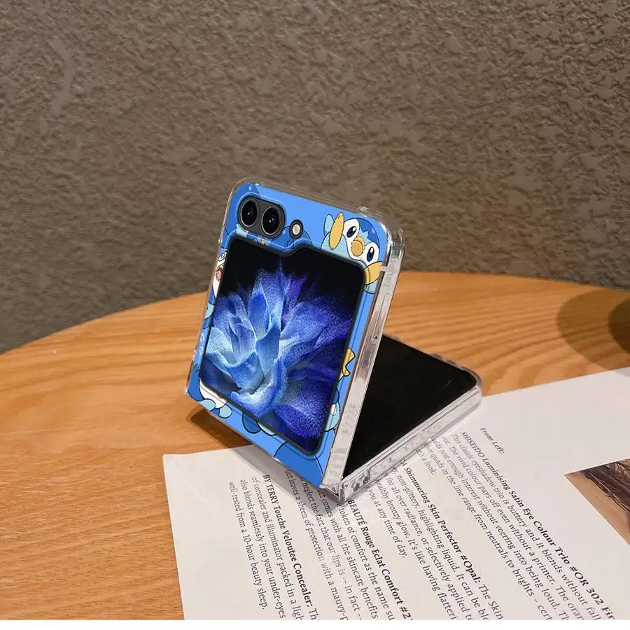 Funda rígida para teléfono Samsung Galaxy ZFlip7 ZFlip4 ZFlip5 ZFlip6 ZFlip3 Z Flip 7 6 5 4 3 lindo Pokemon Pikachus