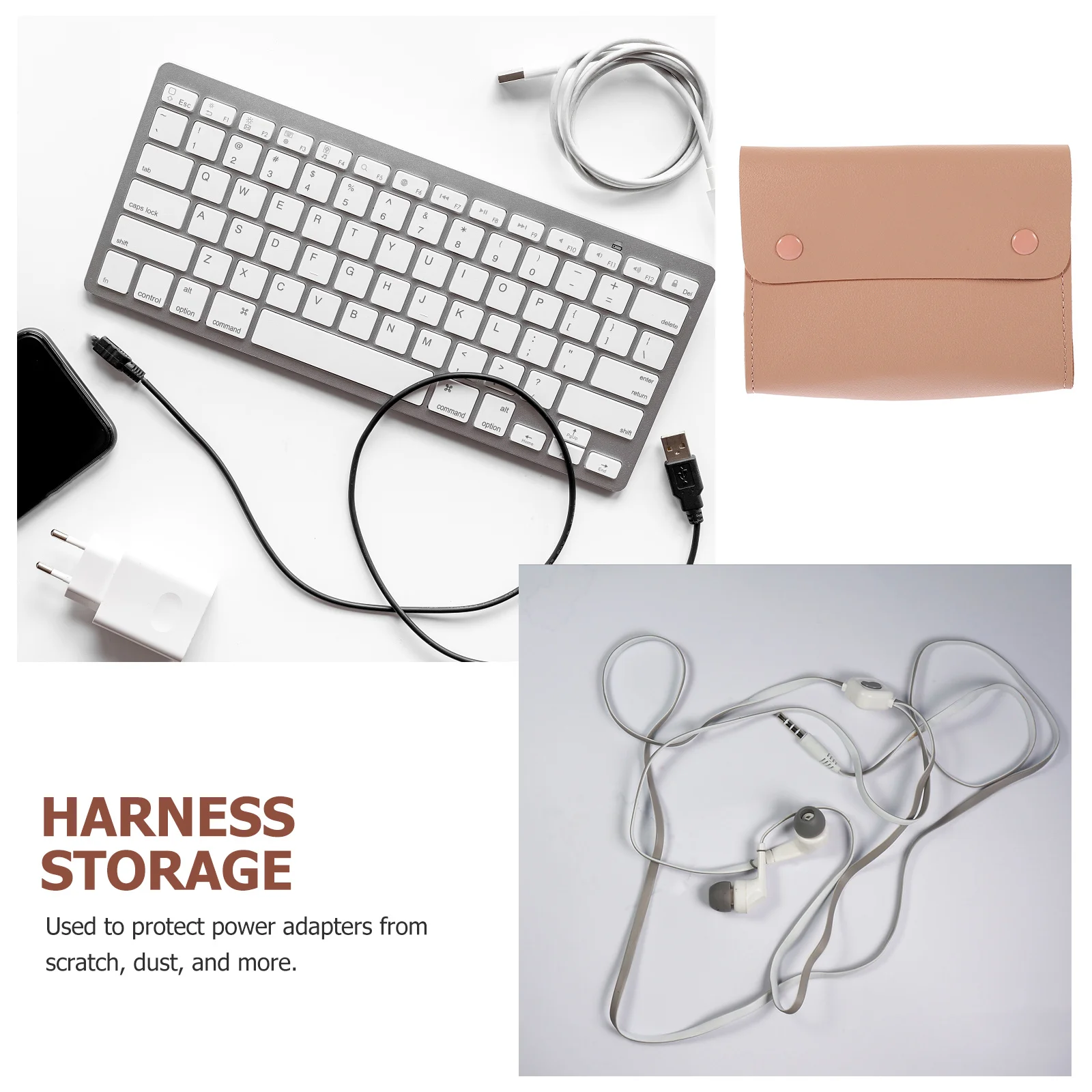 

Power Adapter Carry Case Compatible for Air Travel Organizer Portable Digital Accessories Storage Bag