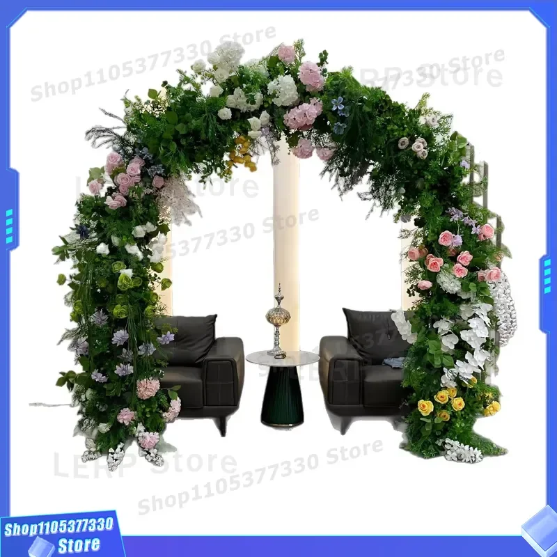 Handmade Artificial Rose Arch Wire Frame Wedding Background Wall Decoration Elegant Floral Arrangement for Ceremony Party