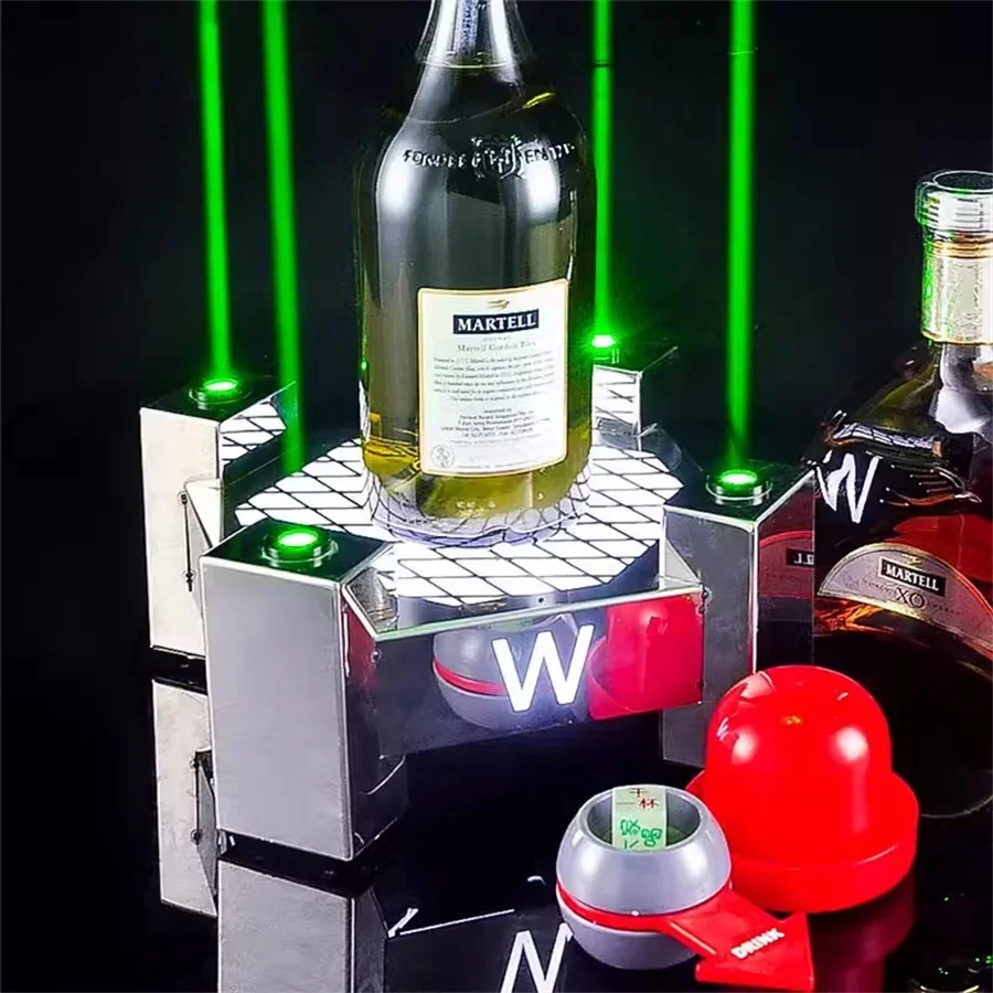 LED Glowing Laser Bottle Display Champagne VIP Bottle Presenter Rechargeable Bottle Glorifier Bar Nightclub With Laser Light