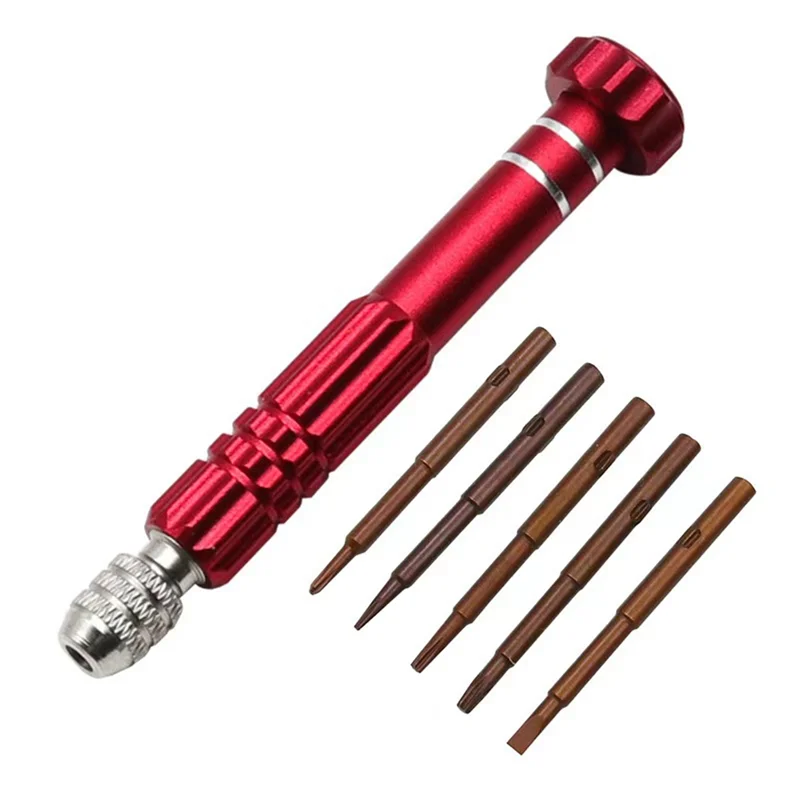 HRBAJ-Multifunctional 5 In 1 Screwdriver Set Disassembly Screwdriver Slotted Cross Plum Blossom Computer Glasses Maintenance