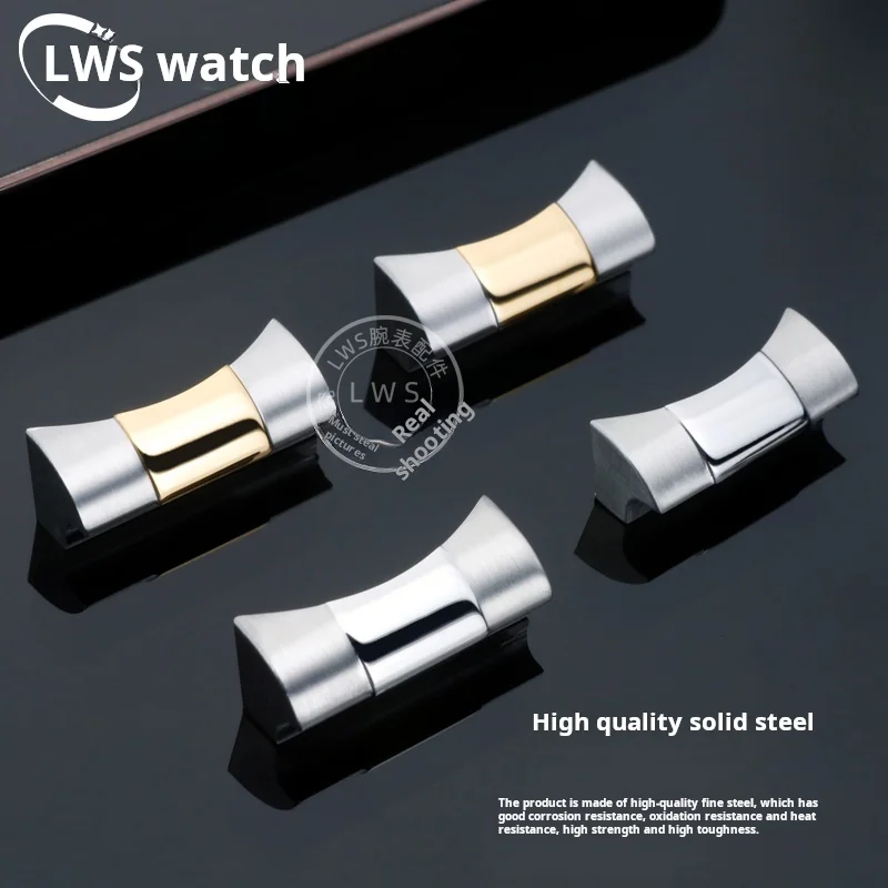 20mm 21mm 22mm Rubber Strap Curved Stainless Steel Head End Link for Tudor Biwan M79363 Little Small Monster Adapter Connector
