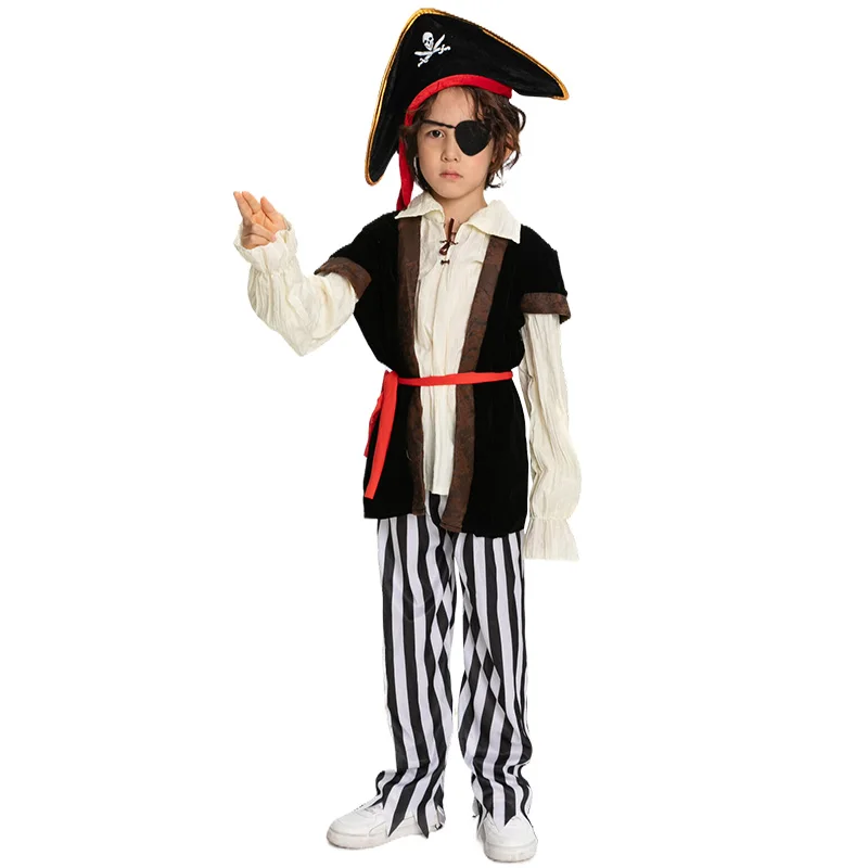 Children's Halloween  Pirate Costumes for Boys Kids Children Pirate Costume Fantasia Infantil Cosplay Clothing