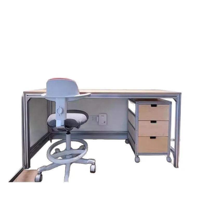 

Household bedroom computer desk, aluminum profile cabinet, desk rectangular workbench desk