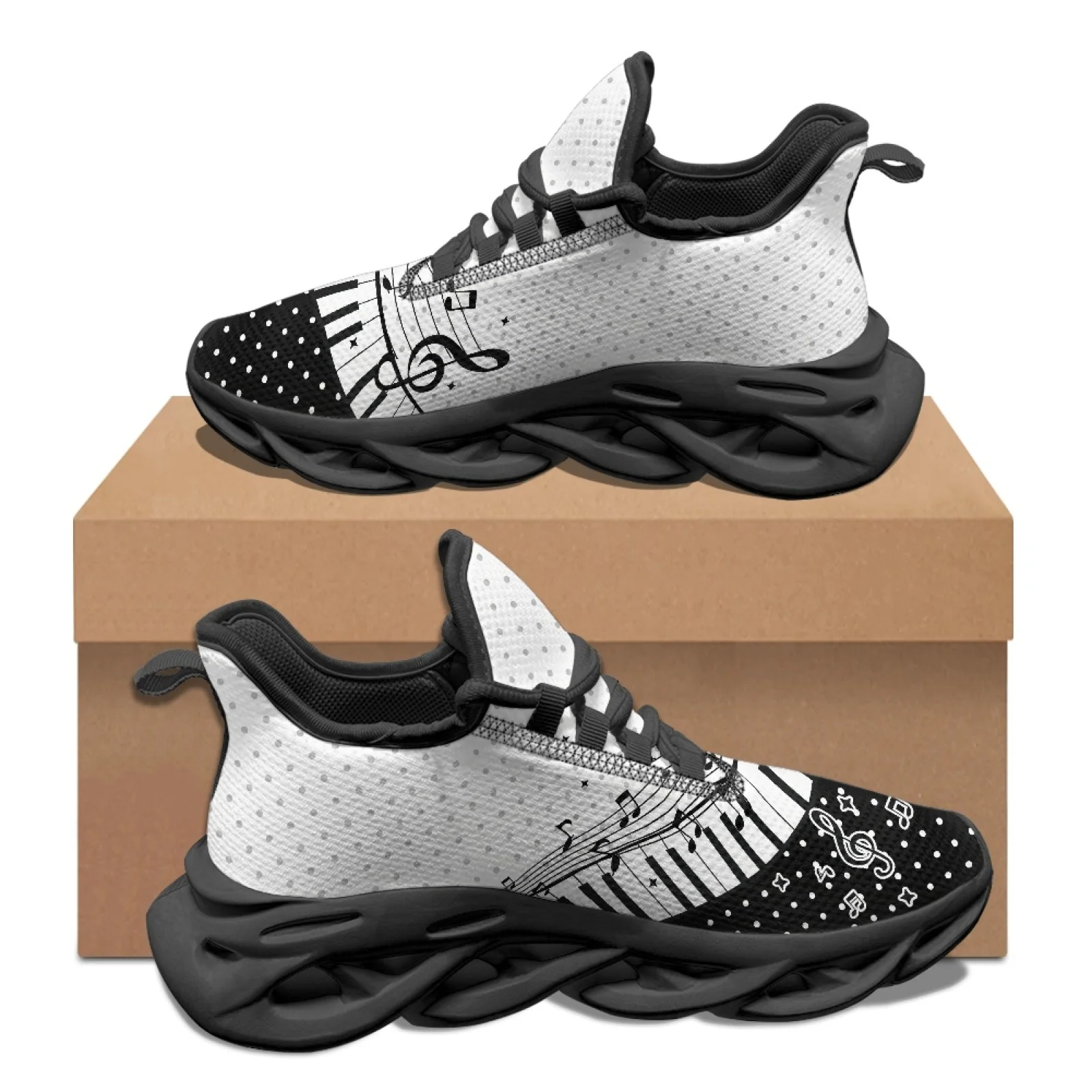 PENSTROLL Music Note Piano Durable Men's Fashion Sneakers for Mens Mesh & EVA Men's Sport Trainer Mens Running Shoes