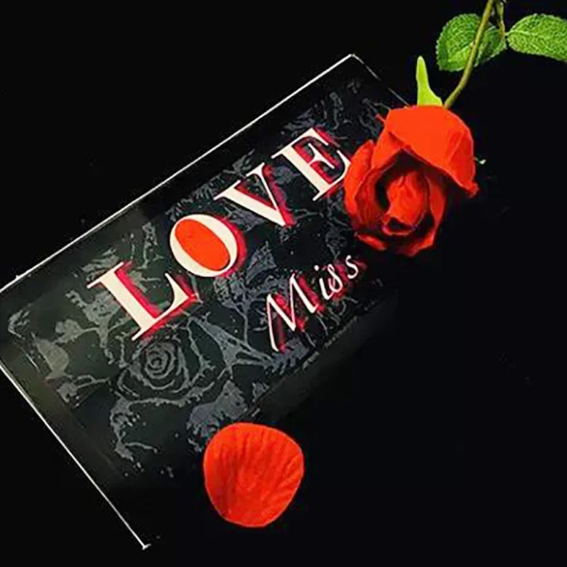 Miss by J.C Magic - Tricks Greeting Card to Rose Appearing Romantic Magie Close Up Street Illusion Gimmick Mentalism Magic Props