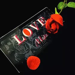 Miss by J.C Magic - Tricks Greeting Card to Rose Appearing Romantic Magie Close Up Street Illusion Gimmick Mentalism Magic Props