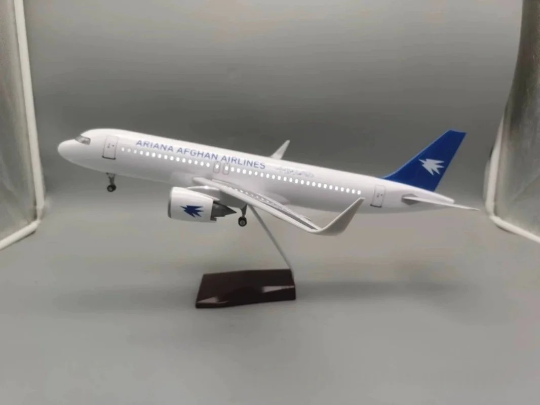 1/80 Scale 47cm Afghanistan Airways Airplane A320 Neo With Light Diecast Resin Plane Model Toys Collection Display Gifts Fans