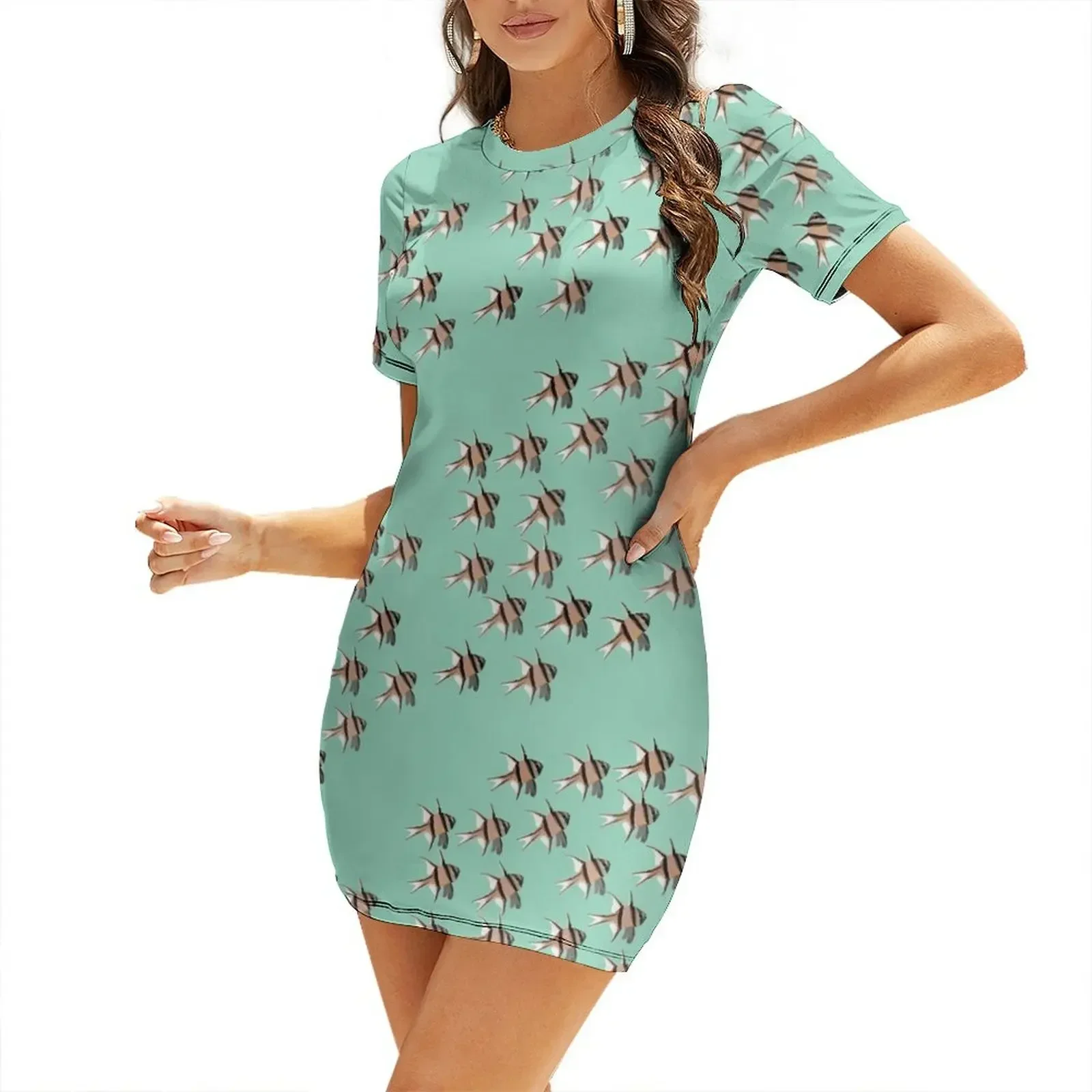 

Banggai Cardinalfish Design Short-Sleeved Dress dresses for women Summer dresses for women