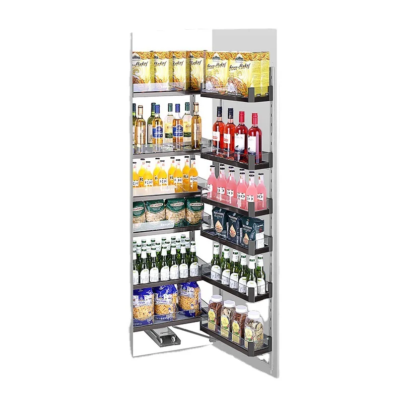 Kitchen and bathroom snack cabinet pull basket big monster deep kitchen cabinet high cabinet linkage pull basket